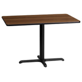 English Elm Commercial Grade 24'' x 42'' Rectangular Laminate Table Top with 23.5'' x 29.5'' Table Height Base