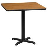 English Elm Commercial Grade 30'' Square Laminate Table Top with 22'' x 22'' Table Height Base