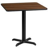 English Elm Commercial Grade 30'' Square Laminate Table Top with 22'' x 22'' Table Height Base