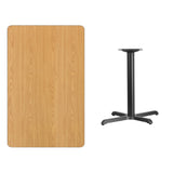 English Elm Commercial Grade 30'' x 48'' Rectangular Laminate Table Top with 23.5'' x 29.5'' Table Height Base