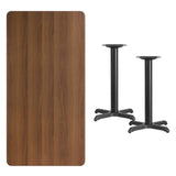 English Elm Commercial Grade 30'' x 60'' Rectangular Laminate Table Top with 22'' x 22'' Table Height Bases