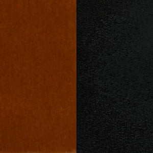 English Elm Commercial Grade Series Black Ladder Back Swivel Metal Barstool - Cherry Wood Seat