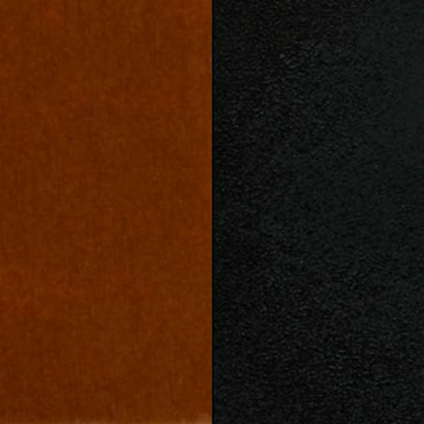 English Elm Commercial Grade Series Black Grid Back Metal Restaurant Barstool - Cherry Wood Seat