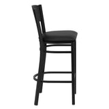 English Elm Commercial Grade Series Circle Back Metal Restaurant Barstool - Vinyl Seat