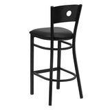 English Elm Commercial Grade Series Circle Back Metal Restaurant Barstool - Vinyl Seat