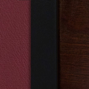 English Elm Commercial Grade Series Black 3 Circle Back Metal Restaurant Barstool - Walnut Wood Back, Vinyl Seat