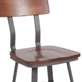 English Elm Commercial Grade Series Restaurant Chair with Wood Seat & Back and Gray Powder Coat Frame