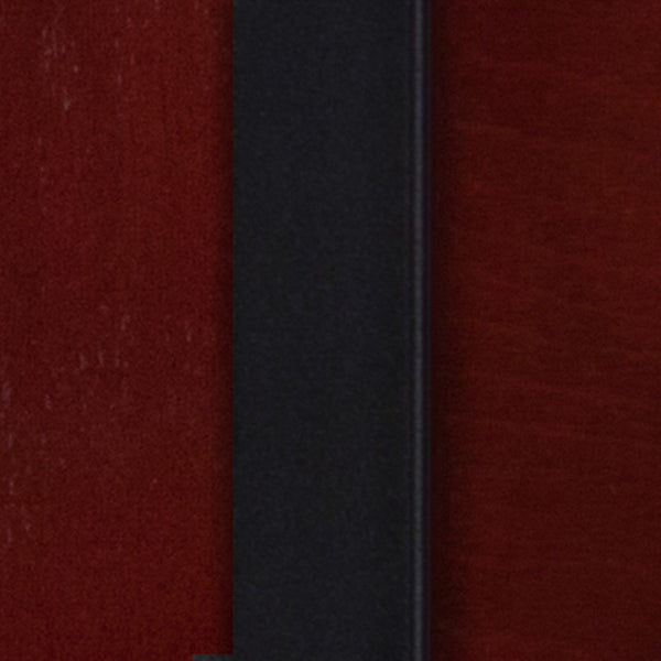 English Elm Commercial Grade Series Black Slat Back Metal Restaurant Chair - Mahogany Wood Back & Seat