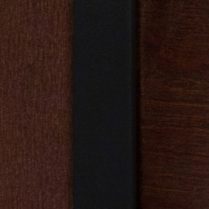 English Elm Commercial Grade Series Black Slat Back Metal Restaurant Barstool - Walnut Wood Back & Seat