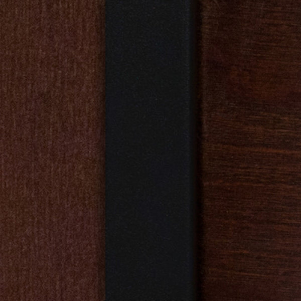 English Elm Commercial Grade Series Black Slat Back Metal Restaurant Barstool - Walnut Wood Back & Seat