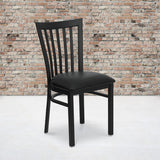 English Elm Commercial Grade Series School House Back Metal Restaurant Chair - Vinyl Seat