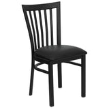 English Elm Commercial Grade Series School House Back Metal Restaurant Chair - Vinyl Seat