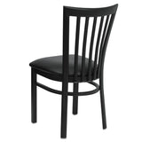 English Elm Commercial Grade Series School House Back Metal Restaurant Chair - Vinyl Seat