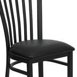 English Elm Commercial Grade Series School House Back Metal Restaurant Chair - Vinyl Seat