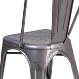 English Elm Commercial Grade Metal Indoor Stackable Chair