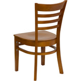 English Elm Commercial Grade Series Ladder Back Cherry Wood Restaurant Chair