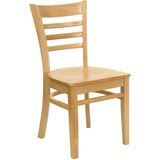 English Elm Commercial Grade Series Ladder Back Wood Restaurant Chair