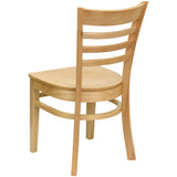 English Elm Commercial Grade Series Ladder Back Wood Restaurant Chair