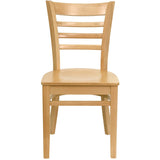 English Elm Commercial Grade Series Ladder Back Wood Restaurant Chair