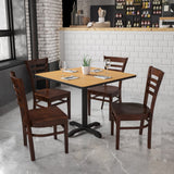 Walnut Wood Restaurant Chair - 800 lb. Capacity, Commercial Grade