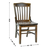 English Elm Commercial Grade School House Back Wood Restaurant Chair