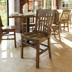 English Elm Commercial Grade School House Back Wood Restaurant Chair