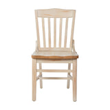 English Elm Commercial Grade School House Back Wood Restaurant Chair