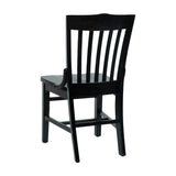 English Elm Commercial Grade School House Back Wood Restaurant Chair