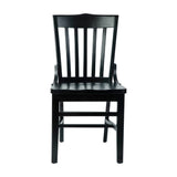 English Elm Commercial Grade School House Back Wood Restaurant Chair