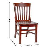 English Elm Commercial Grade Series School House Back Wood Restaurant Chair