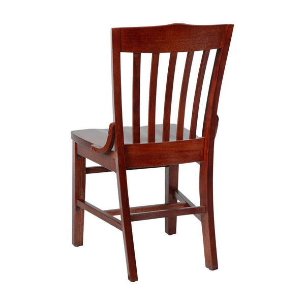 English Elm Commercial Grade Series School House Back Wood Restaurant Chair