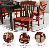 English Elm Commercial Grade Series School House Back Wood Restaurant Chair