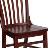 English Elm Commercial Grade Series School House Back Wood Restaurant Chair