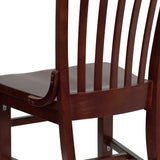 English Elm Commercial Grade Series School House Back Wood Restaurant Chair