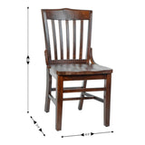 English Elm Commercial Grade Series School House Back Wood Restaurant Chair