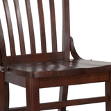 English Elm Commercial Grade Series School House Back Wood Restaurant Chair