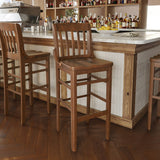 English Elm Commercial Grade Series School House Back Wood Restaurant Barstool