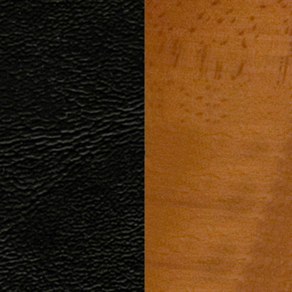 English Elm Commercial Grade Series Vertical Slat Back Cherry Wood Restaurant Barstool - Vinyl Seat