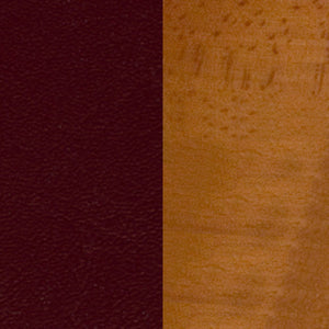 English Elm Commercial Grade Series Vertical Slat Back Cherry Wood Restaurant Barstool - Vinyl Seat