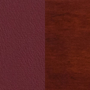 English Elm Commercial Grade Series Slat Back Mahogany Wood Restaurant Barstool - Vinyl Seat