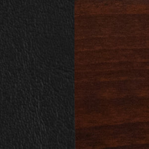 English Elm Commercial Grade Series Slat Back Walnut Wood Restaurant Barstool - Vinyl Seat