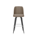 English Elm Commercial Grade Commercial Grade Metal Barstool with Swivel Bucket Seat