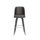 English Elm Commercial Grade Commercial Grade Metal Barstool with Swivel Bucket Seat