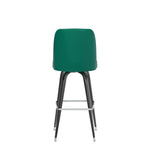 English Elm Commercial Grade Commercial Grade Metal Barstool with Swivel Bucket Seat