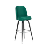 English Elm Commercial Grade Commercial Grade Metal Barstool with Swivel Bucket Seat