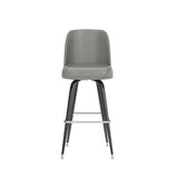 English Elm Commercial Grade Commercial Grade Metal Barstool with Swivel Bucket Seat