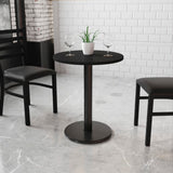 Commercial Grade 24'' Round Laminate Table Top with 18'' Round Table Height Base