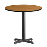 English Elm Commercial Grade 30'' Round Laminate Table Top with 22'' x 22'' Table Height Base