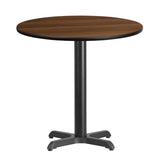 English Elm Commercial Grade 30'' Round Laminate Table Top with 22'' x 22'' Table Height Base