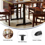 English Elm Commercial Grade 5'' x 22'' Restaurant Table T-Base with 3'' Dia. Table Height Column